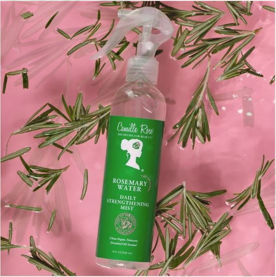 (2 pack) Camille Rose Rosemary Water Daily  Refresh & Hydrate Strengthening Mist Spray with Rosemary Oil & Peppermint Oil, 8oz