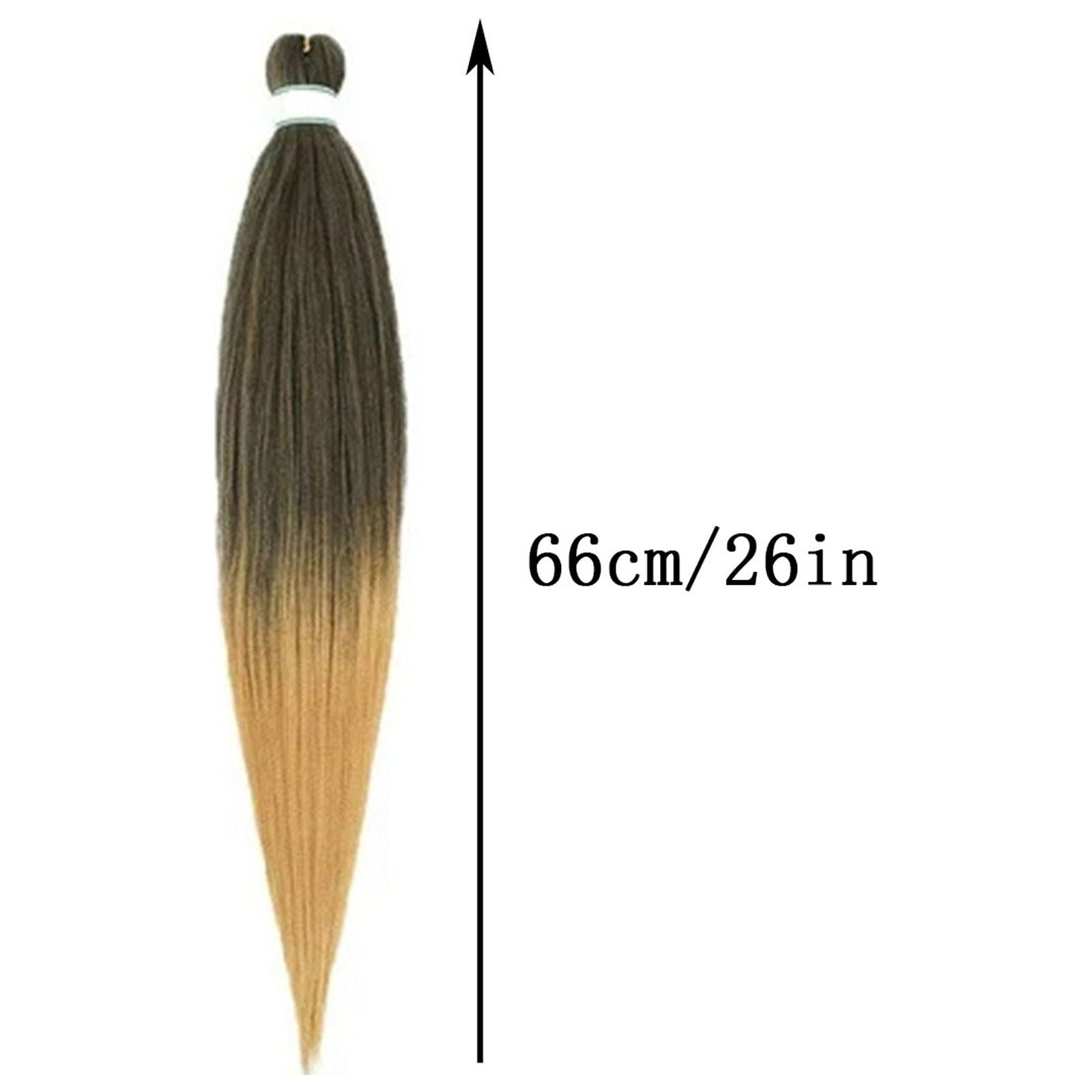 6-Piece Pre Stretched Braiding Hair, 90g/Pack, Soft Synthetic Fiber, Hot Water Set, Natural Hair Extension for Braids, Crochet, LOCs, No Shedding, Easy to Install, 22 Inch, For Women Wedding, Hallow