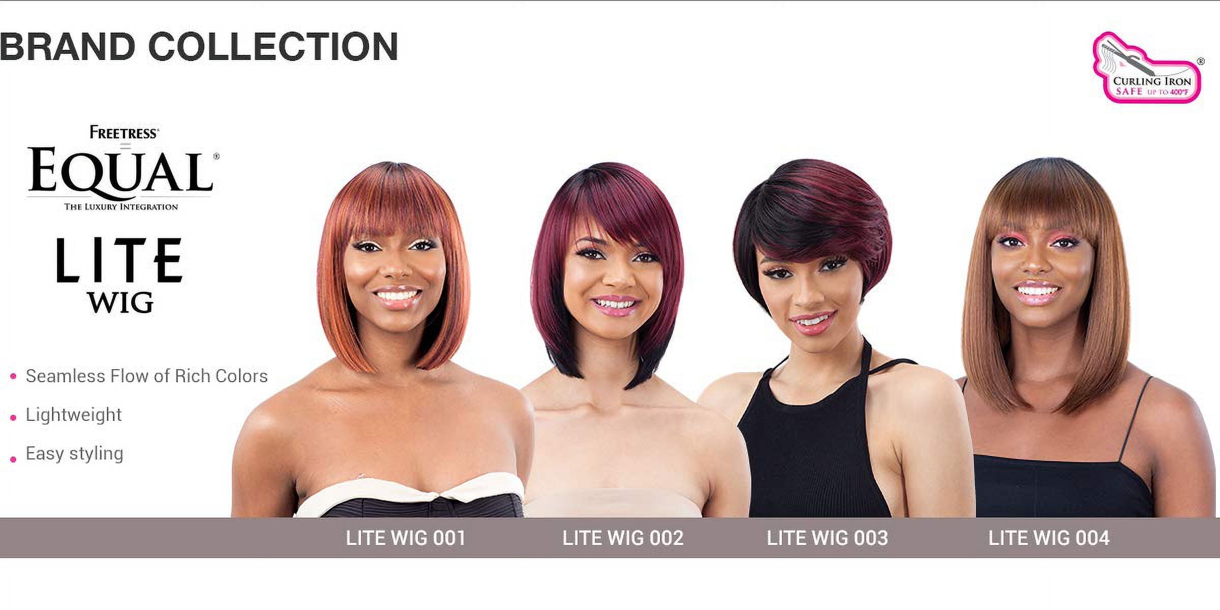 Freetress Equal Synthetic Full Wig - LITE 001 (1 Jet Black)