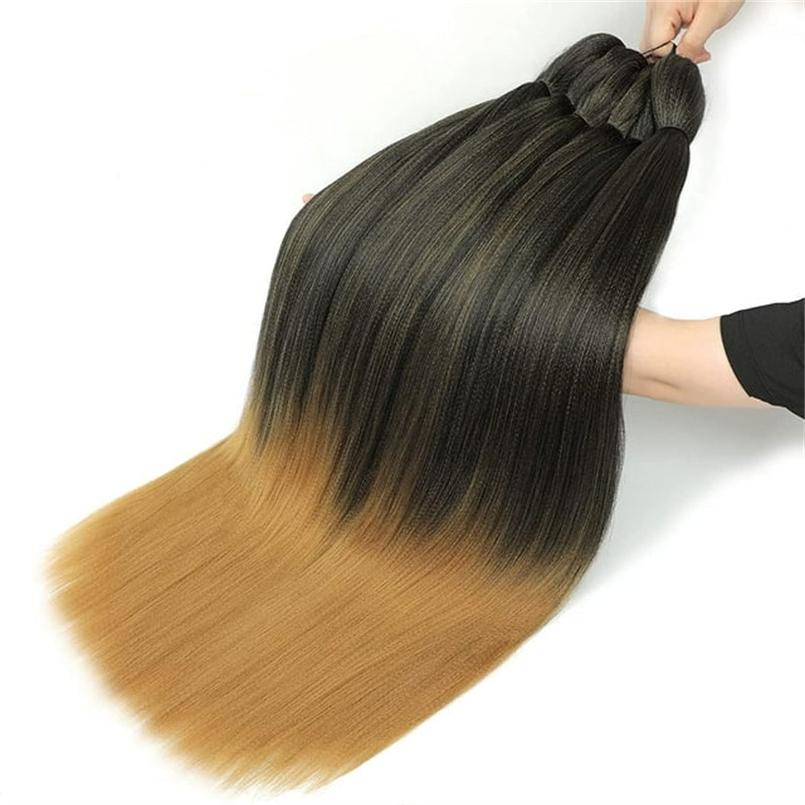 6-Piece Pre Stretched Braiding Hair, 90g/Pack, Soft Synthetic Fiber, Hot Water Set, Natural Hair Extension for Braids, Crochet, LOCs, No Shedding, Easy to Install, 22 Inch, For Women Wedding, Hallow